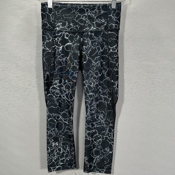 Under Armour Pants Womens Small Black Stretch Compression Run Yoga  Pull On - Picture 1 of 7